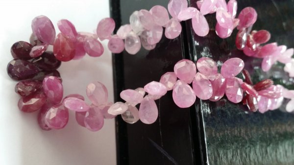 Natural Multi Sapphire Pears Faceted