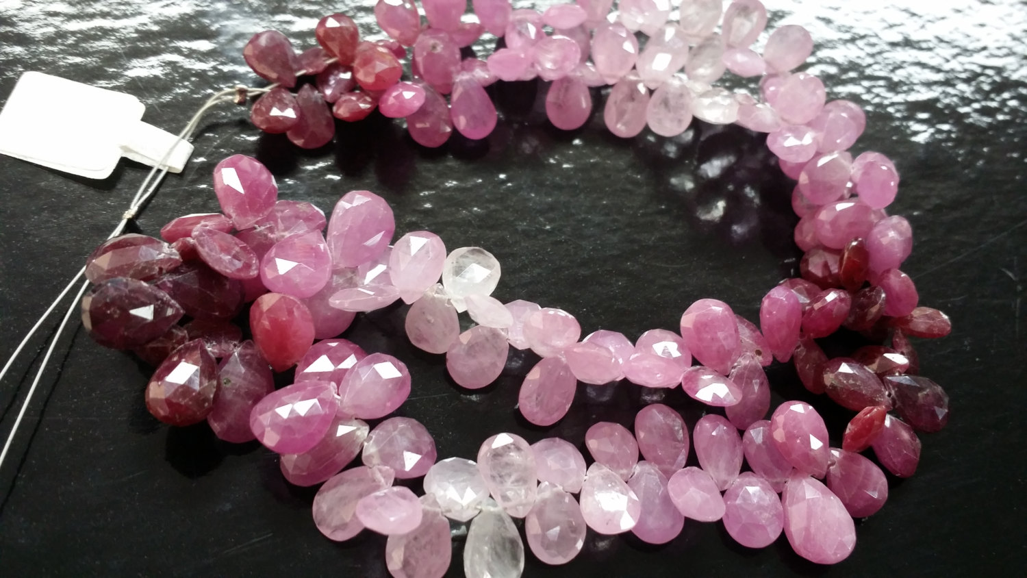 Natural Multi Sapphire Pears Faceted