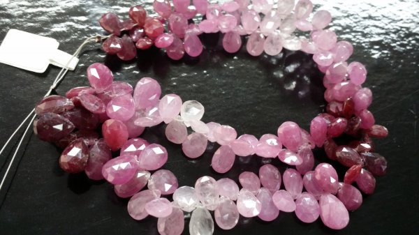 Natural Multi Sapphire Pears Faceted