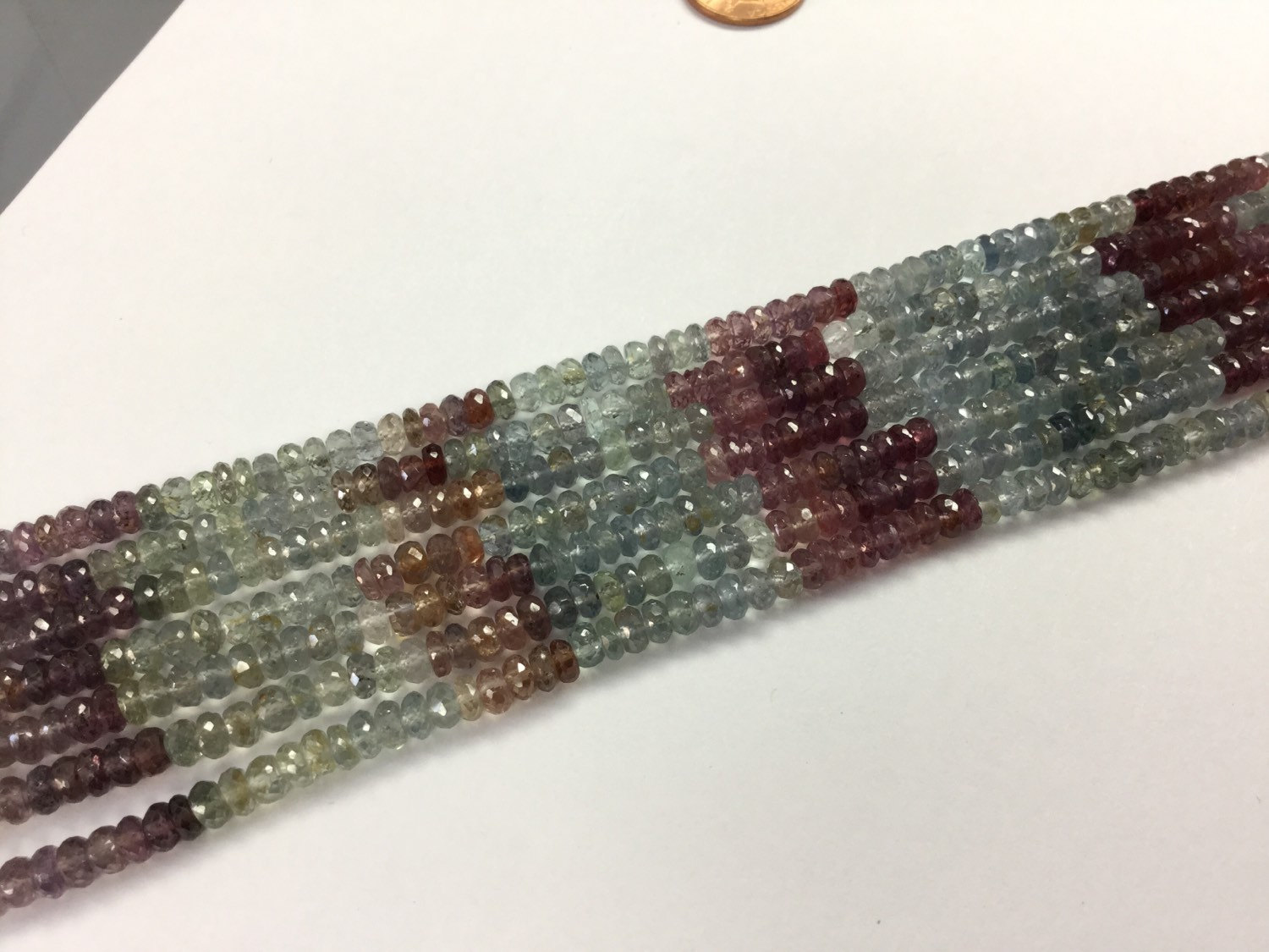 Natural Multi Sapphire Rondelles Faceted