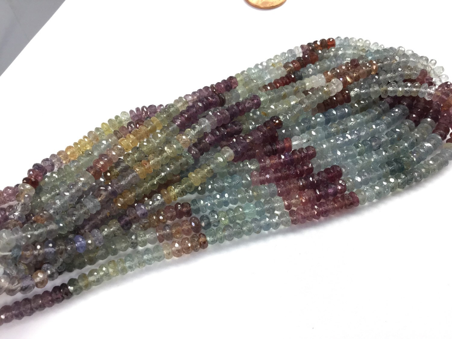 Natural Multi Sapphire Rondelles Faceted