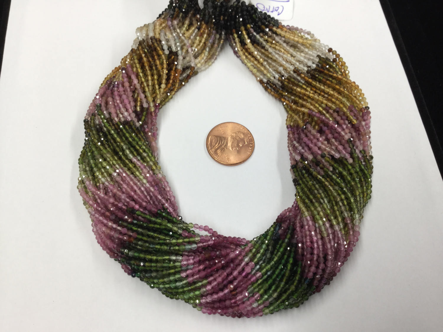 Natural Multi Tourmaline Rondelles Faceted