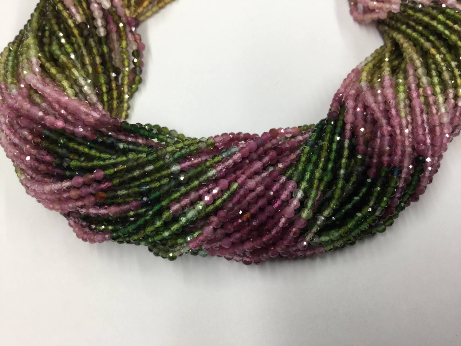 Natural Multi Tourmaline Rondelles Faceted