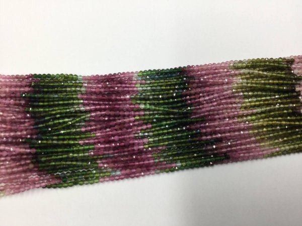 Natural Multi Tourmaline Rondelles Faceted