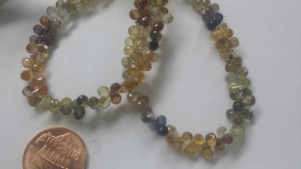 Natural Multi Zircon Drops Faceted