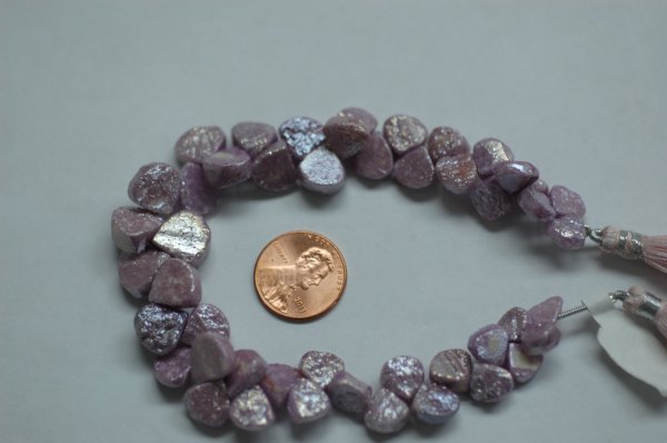 Natural Mystic Pink Hydro Quartz Heart Faceted