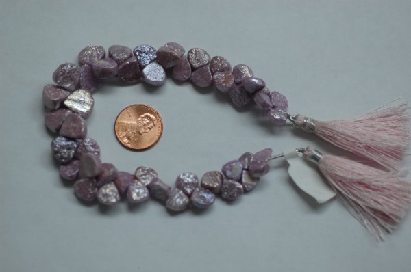 Natural Mystic Pink Hydro Quartz Heart Faceted