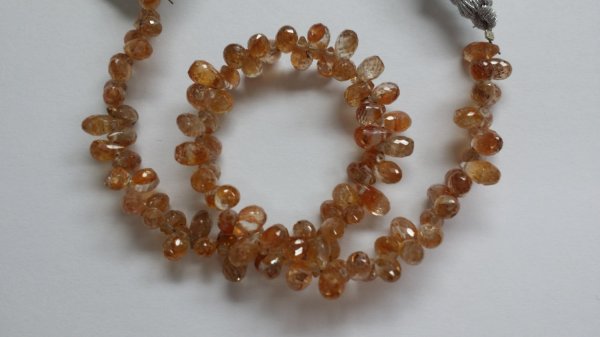 Natural Pale Yellow Zircon Drops Faceted