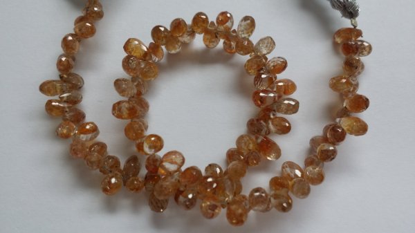 Natural Pale Yellow Zircon Drops Faceted