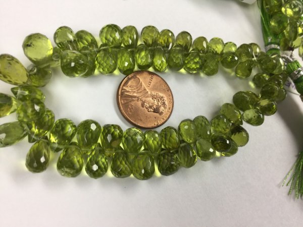 Natural Peridot Drops Faceted