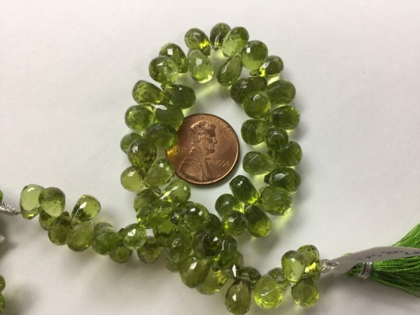 Natural Peridot Drops Faceted