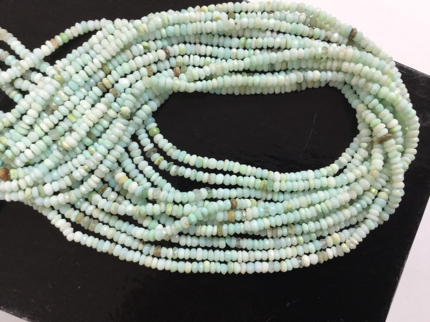 Peruvian Opal Rondelles Faceted