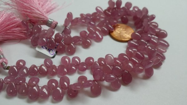 Natural Pink Sapphire Pears Smooth