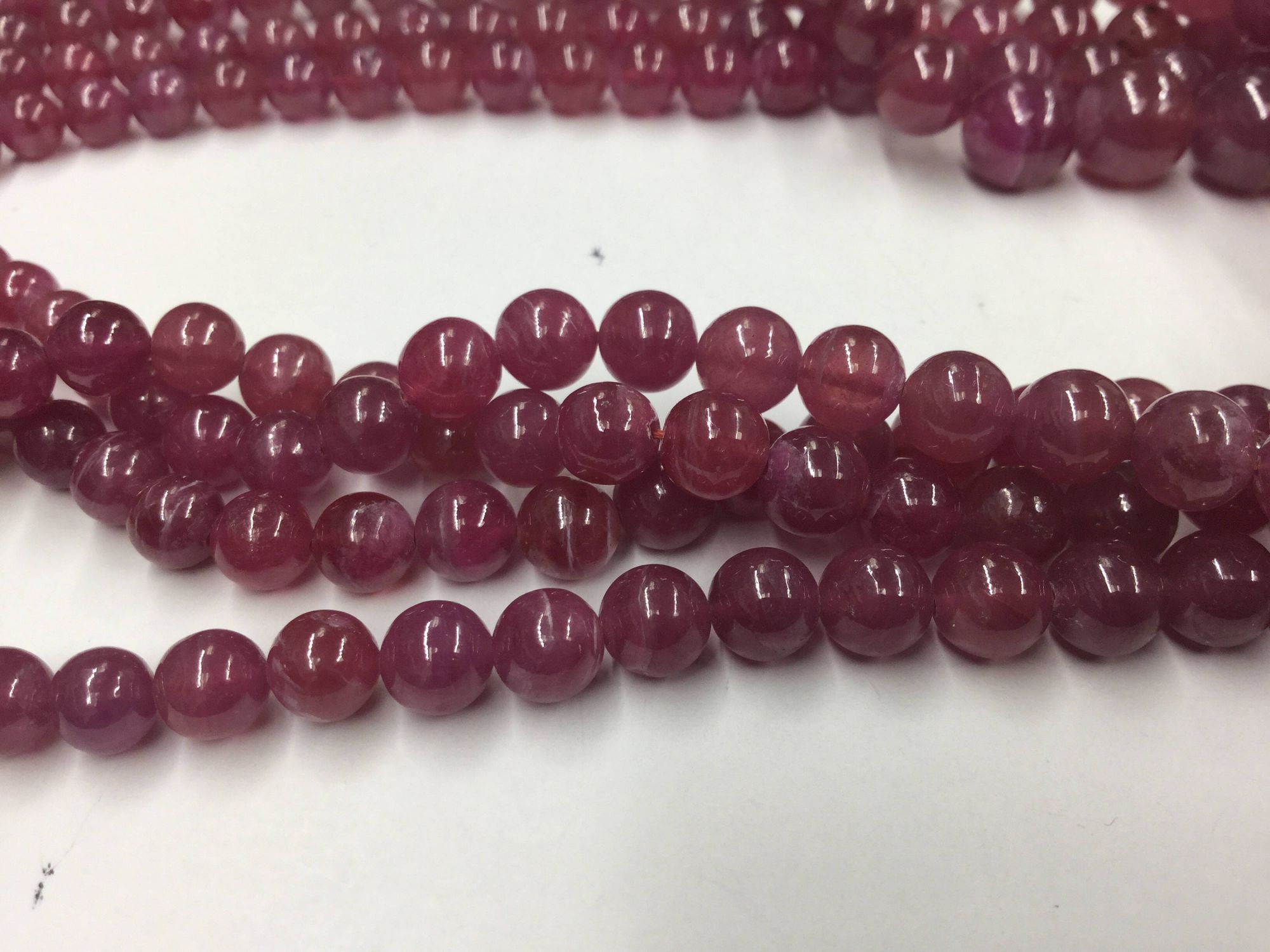 Natural Pink Sapphire/Ruby Rounds Smooth