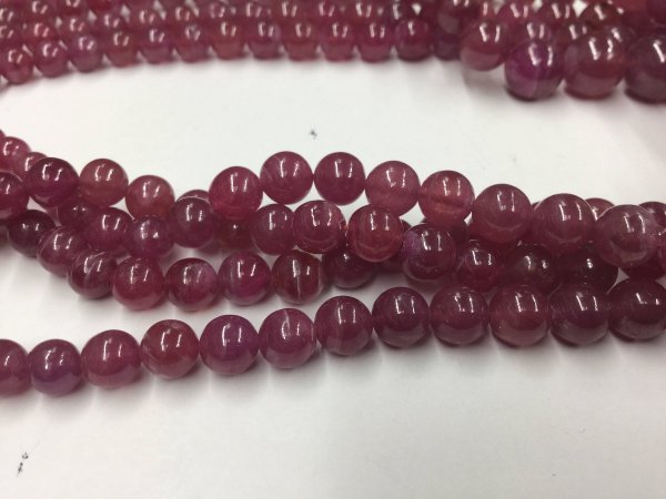 Natural Pink Sapphire/Ruby Rounds Smooth