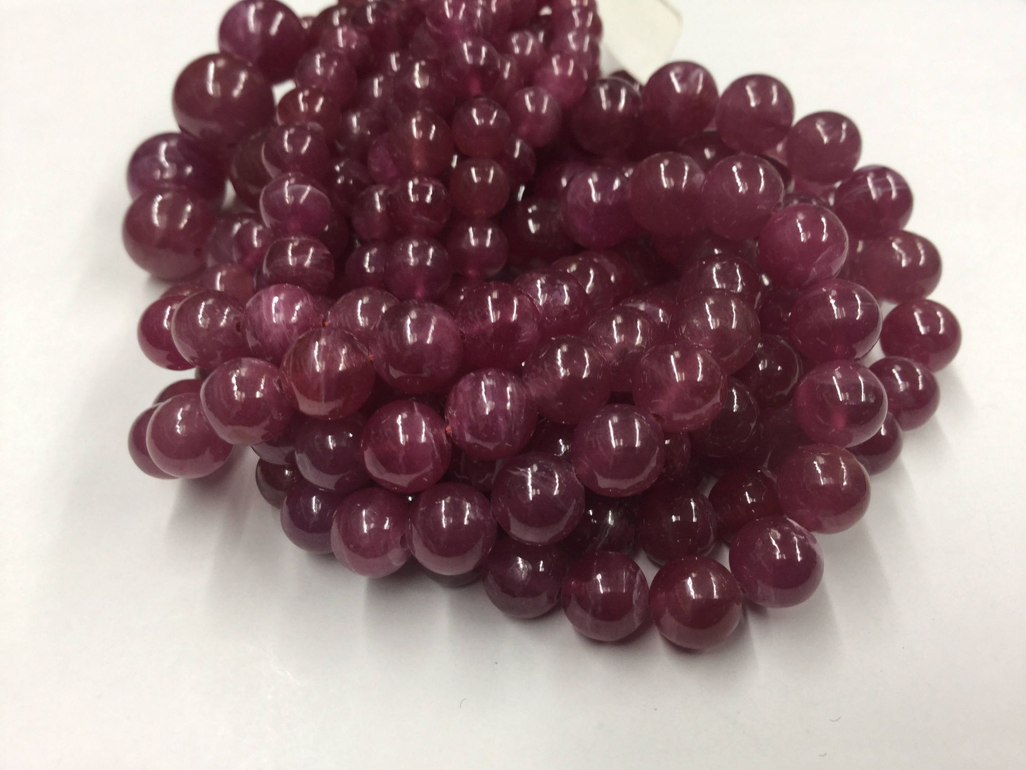Natural Pink Sapphire/Ruby Rounds Smooth