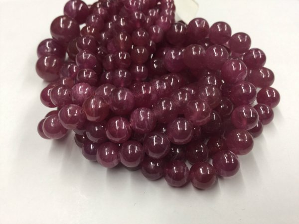 Natural Pink Sapphire/Ruby Rounds Smooth
