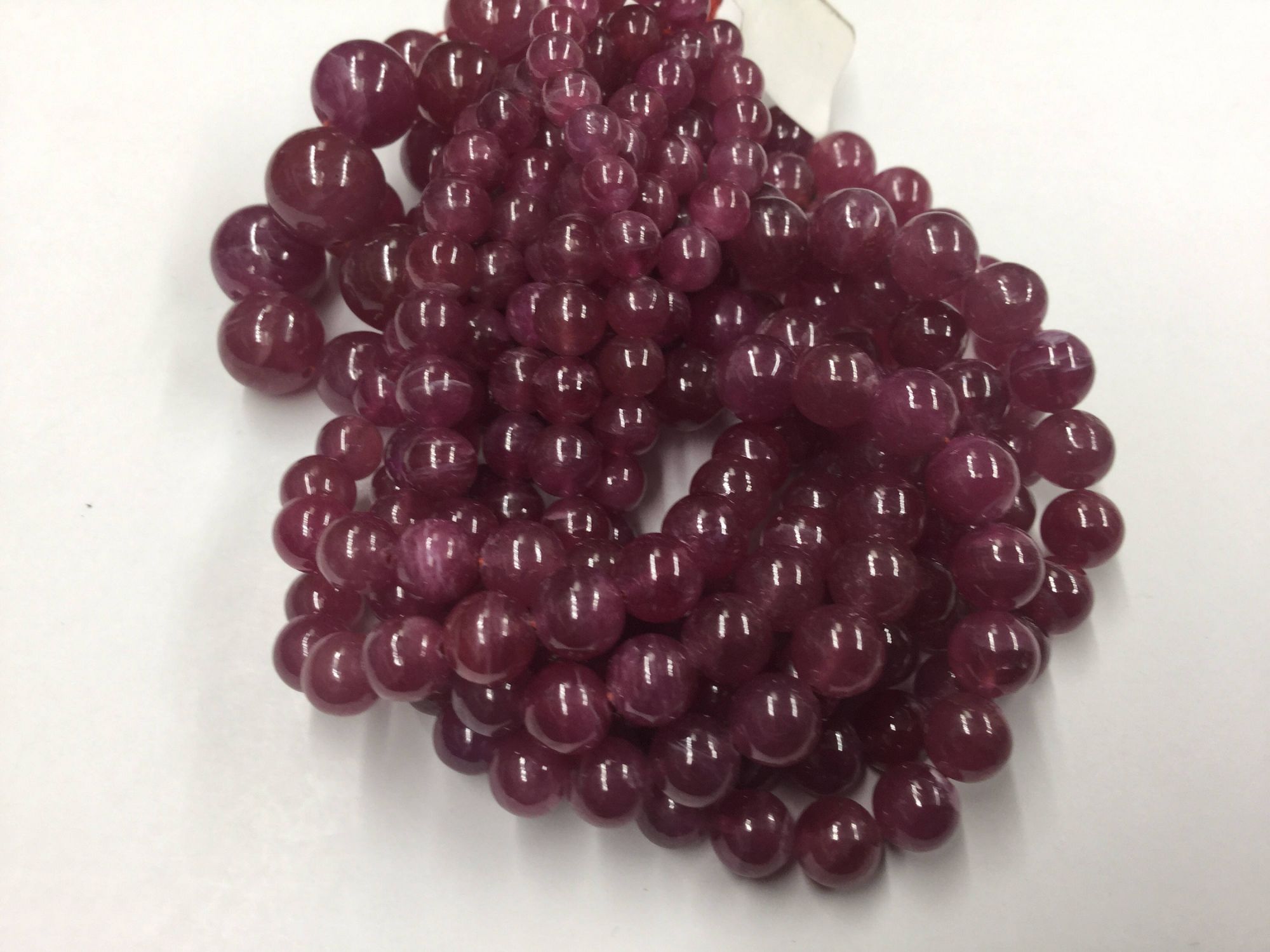 Natural Pink Sapphire/Ruby Rounds Smooth