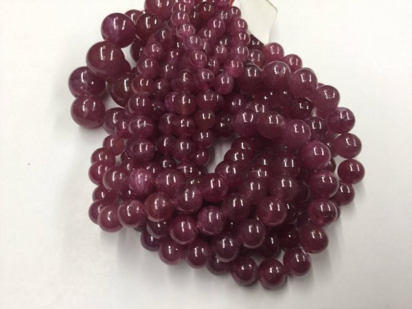 Natural Pink Sapphire/Ruby Rounds Smooth