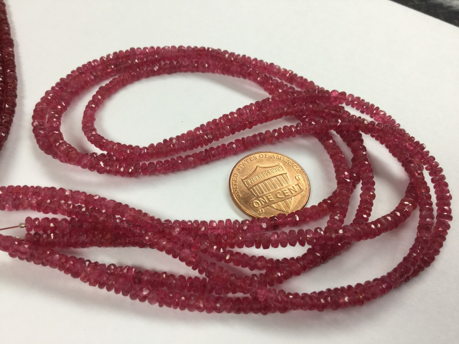 Natural Pink Spinel Rondelles Faceted