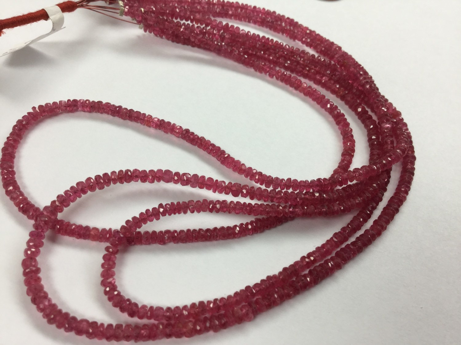 Natural Pink Spinel Rondelles Faceted
