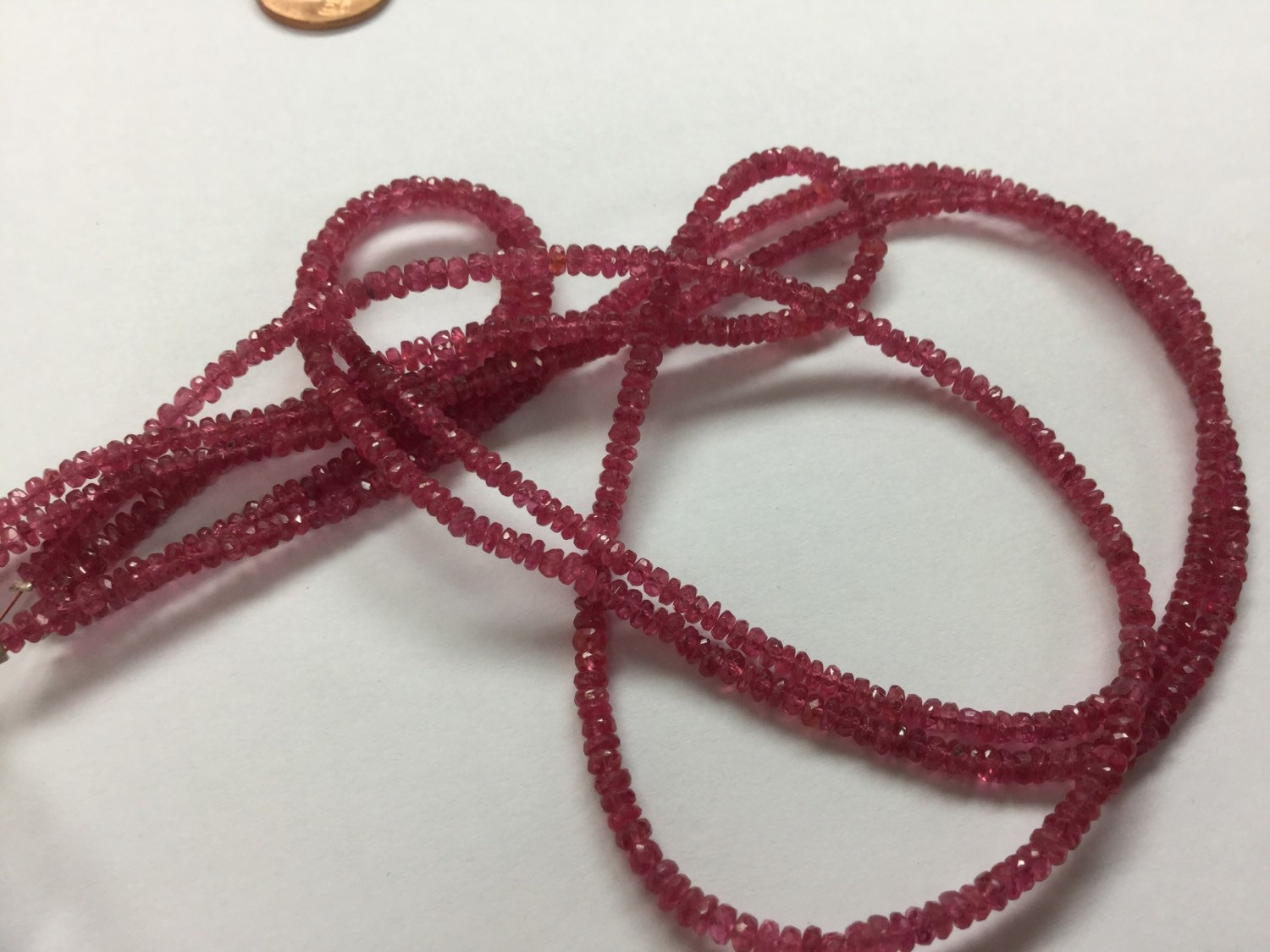 Natural Pink Spinel Rondelles Faceted