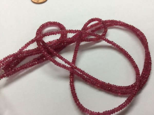 Natural Pink Spinel Rondelles Faceted