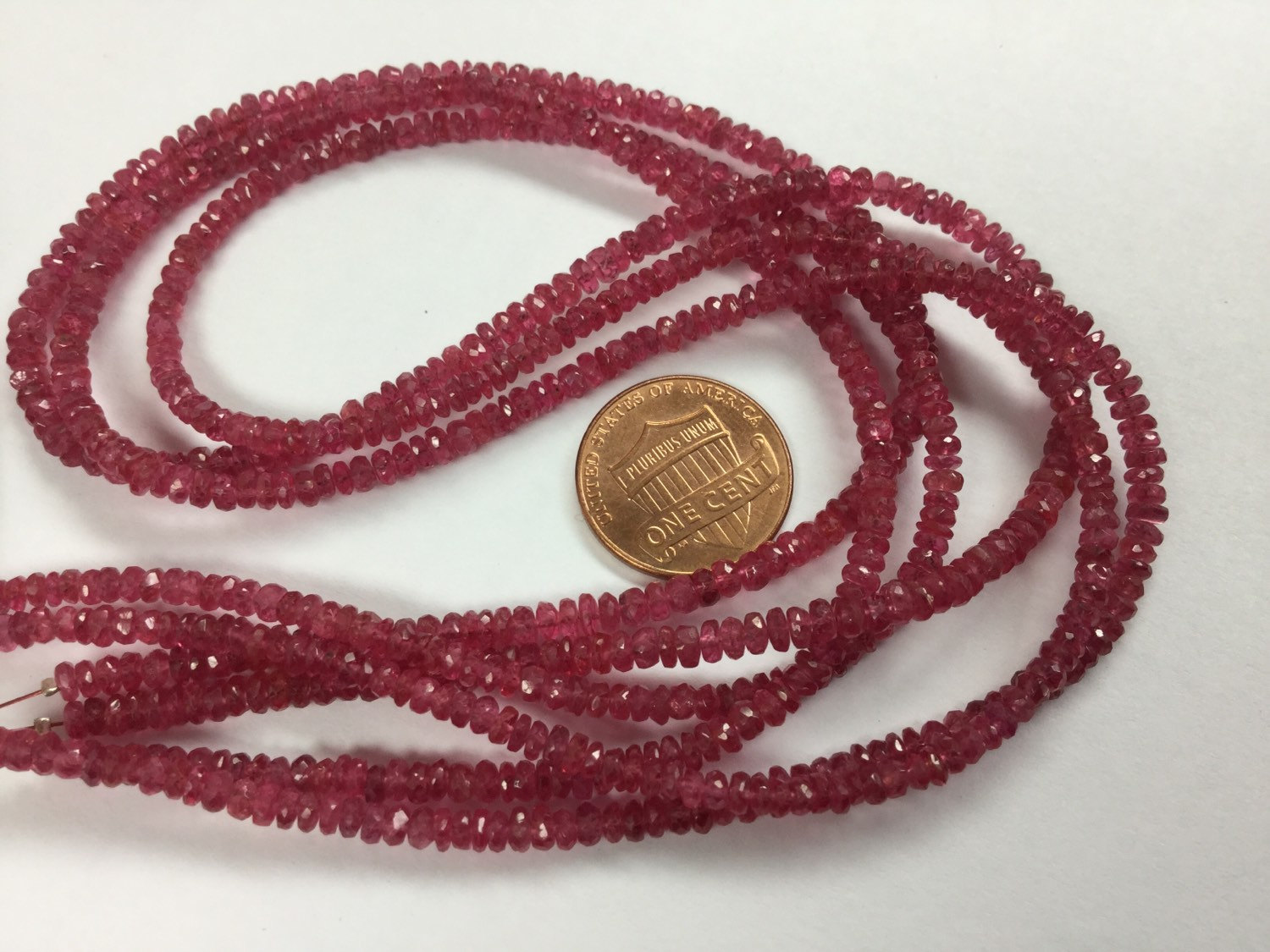 Natural Pink Spinel Rondelles Faceted