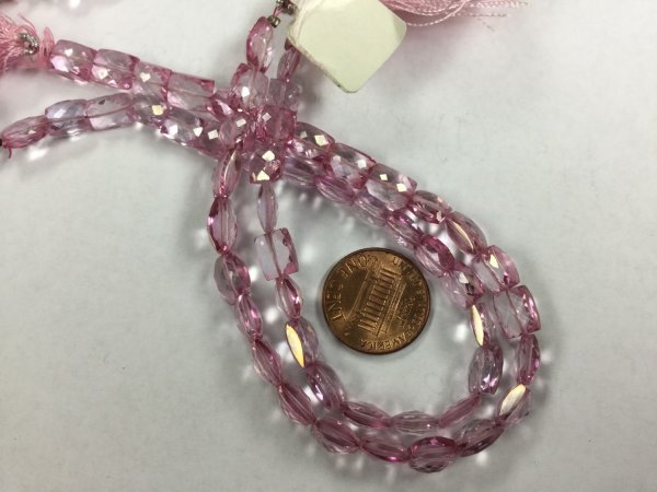 Pink Topaz Chicklets Faceted