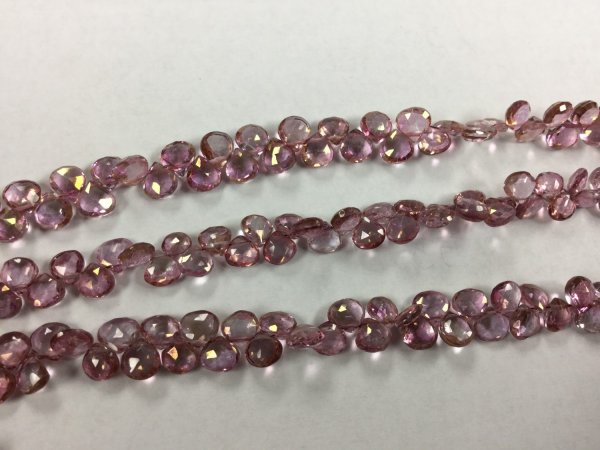 Pink Topaz Hearts Faceted