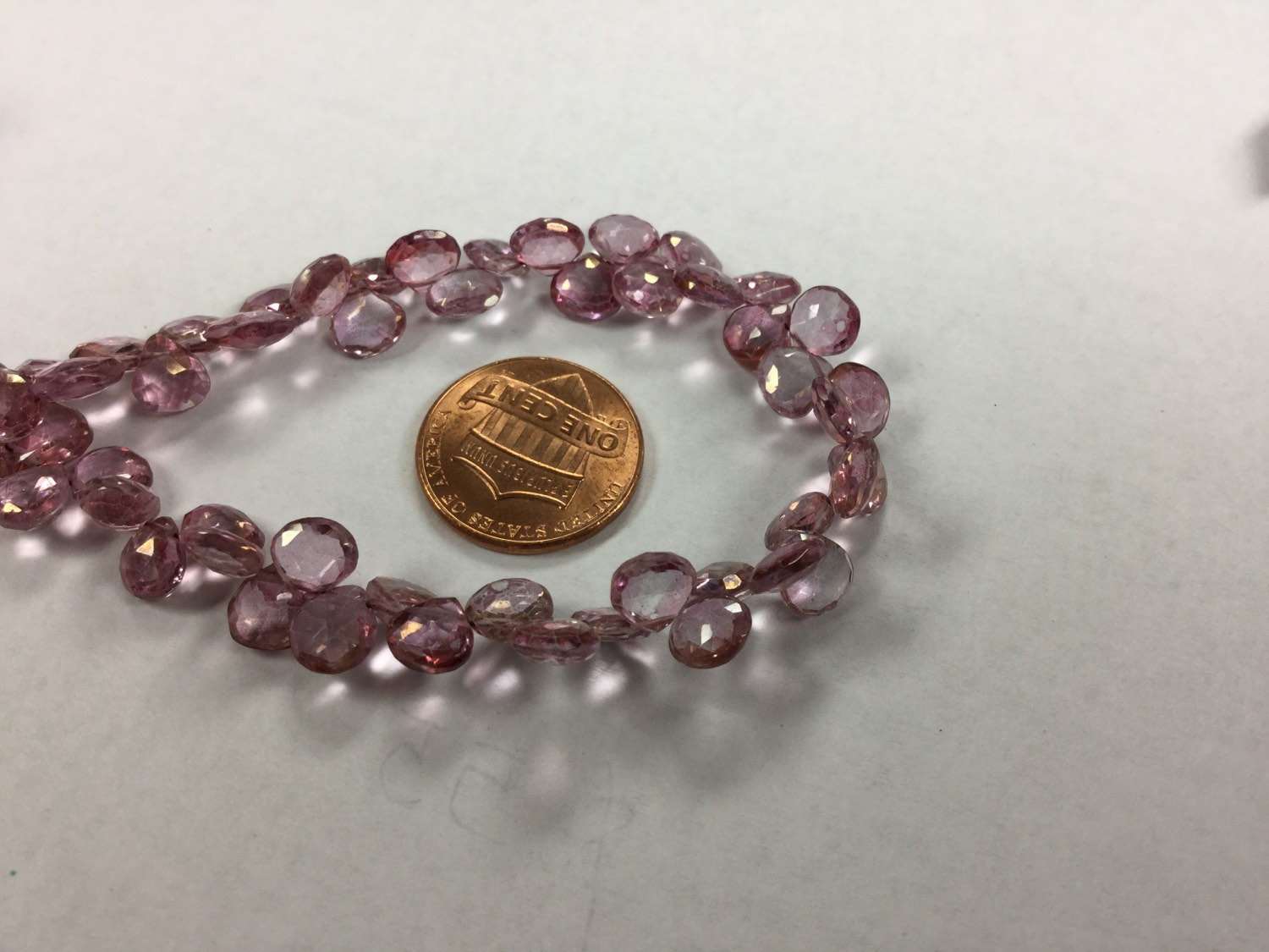 Pink Topaz Hearts Faceted