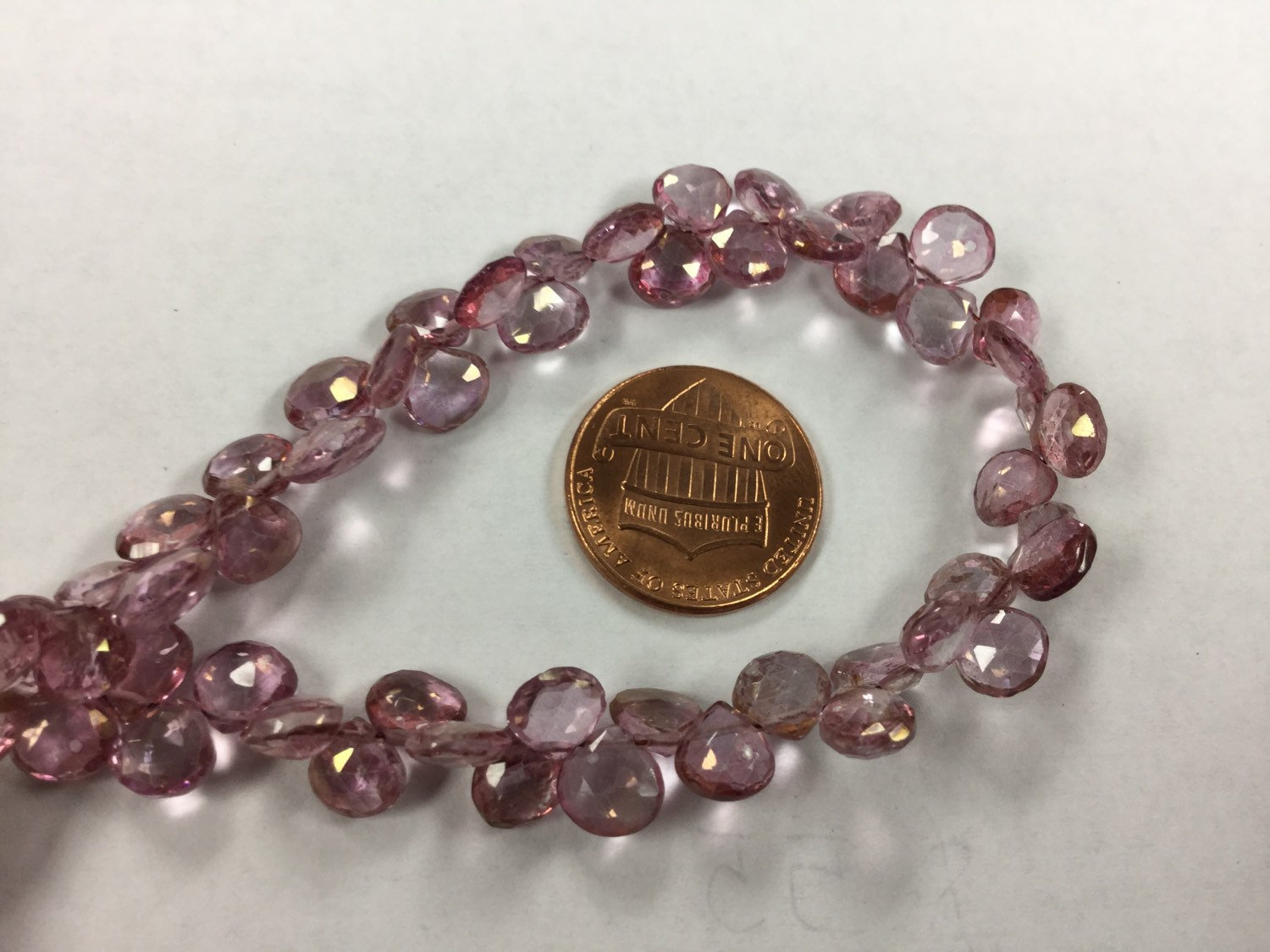 Pink Topaz Hearts Faceted
