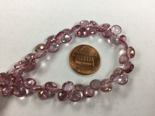 Pink Topaz Hearts Faceted