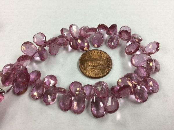Pink Topaz Pears Faceted
