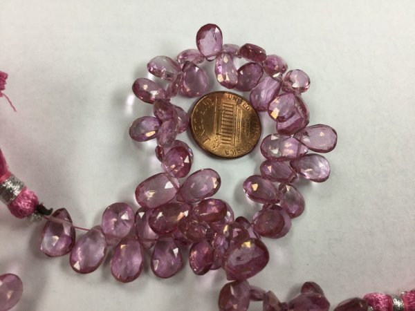 Pink Topaz Pears Faceted
