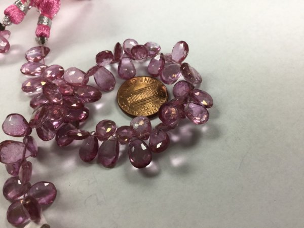 Pink Topaz Pears Faceted
