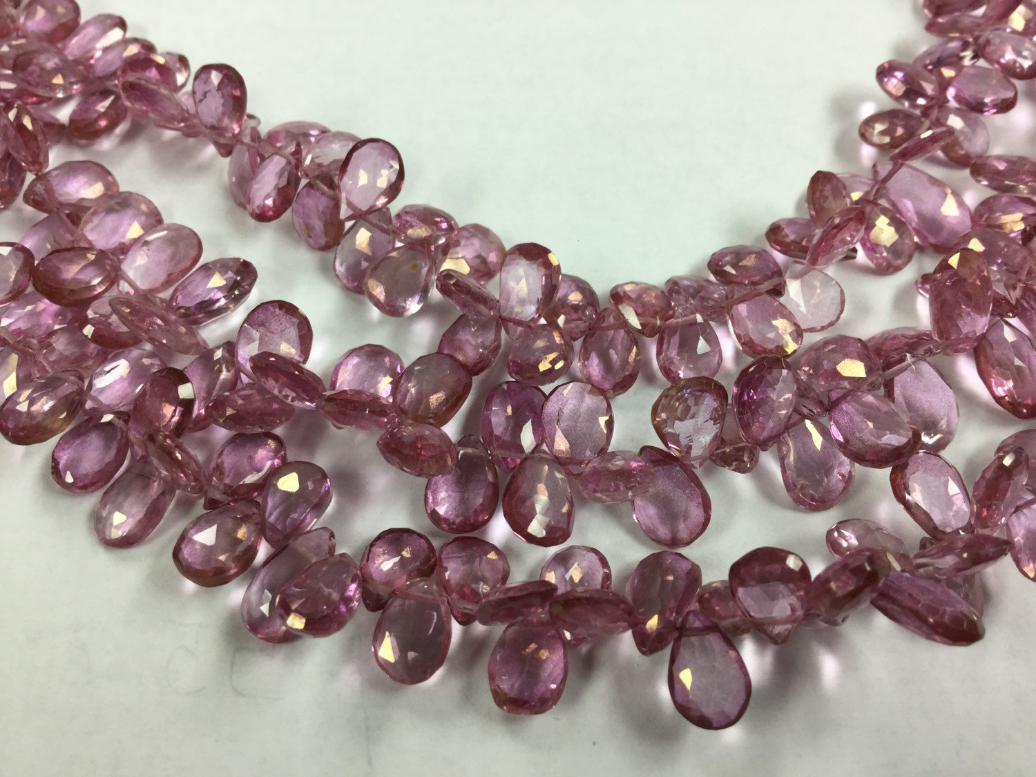 Pink Topaz Pears Faceted