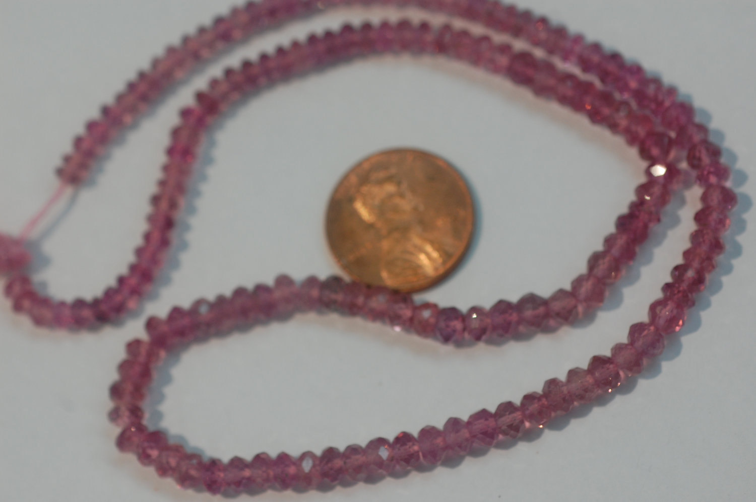 Natural PInk Tourmaline Rondelles Faceted