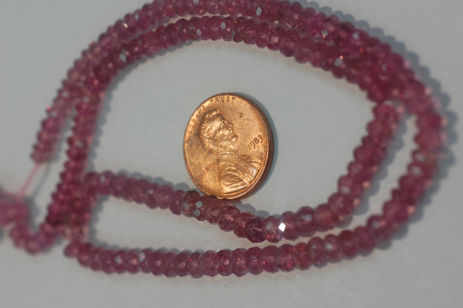 Natural PInk Tourmaline Rondelles Faceted