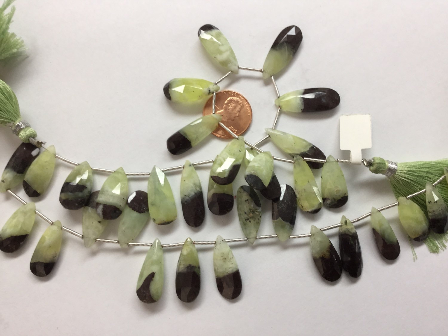 Natural Prehnite Pears Faceted
