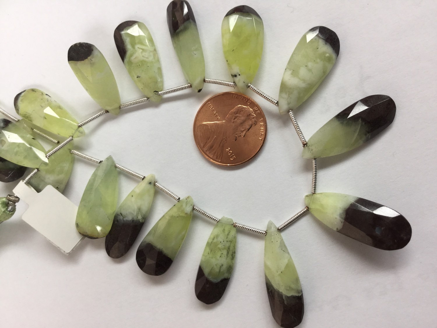 Natural Prehnite Pears Faceted