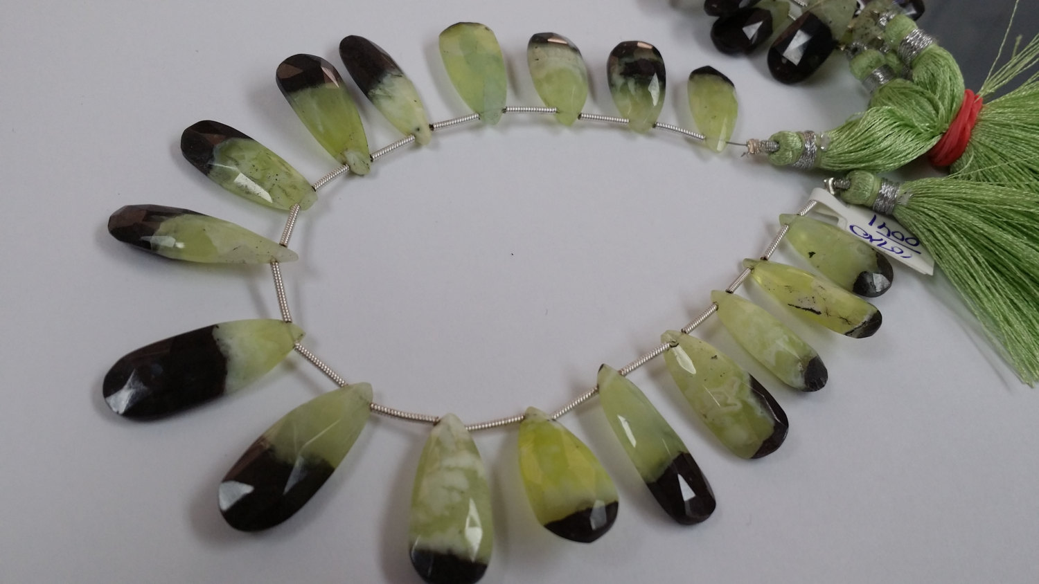 Natural Prehnite Pears Faceted