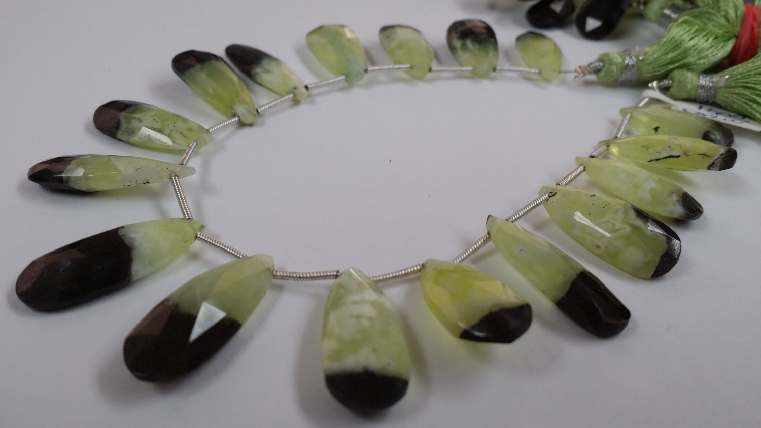 Natural Prehnite Pears Faceted