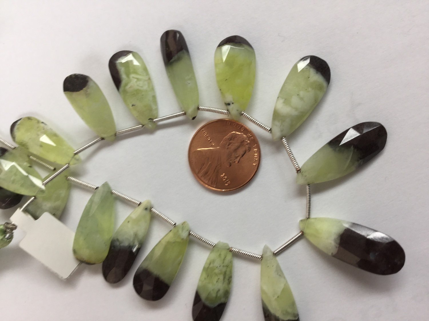Natural Prehnite Pears Faceted