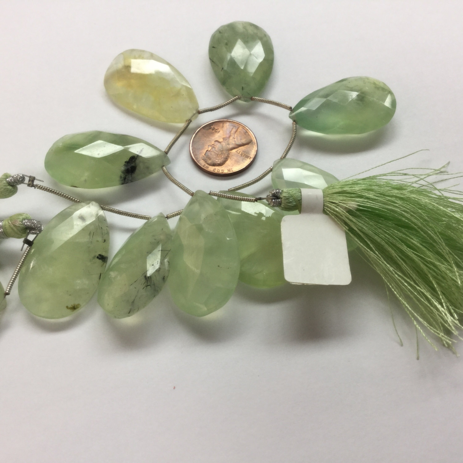 Natural Prehnite Pears Faceted