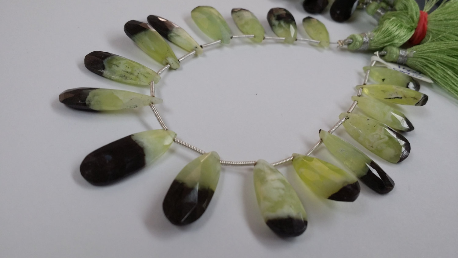 Natural Prehnite Pears Faceted