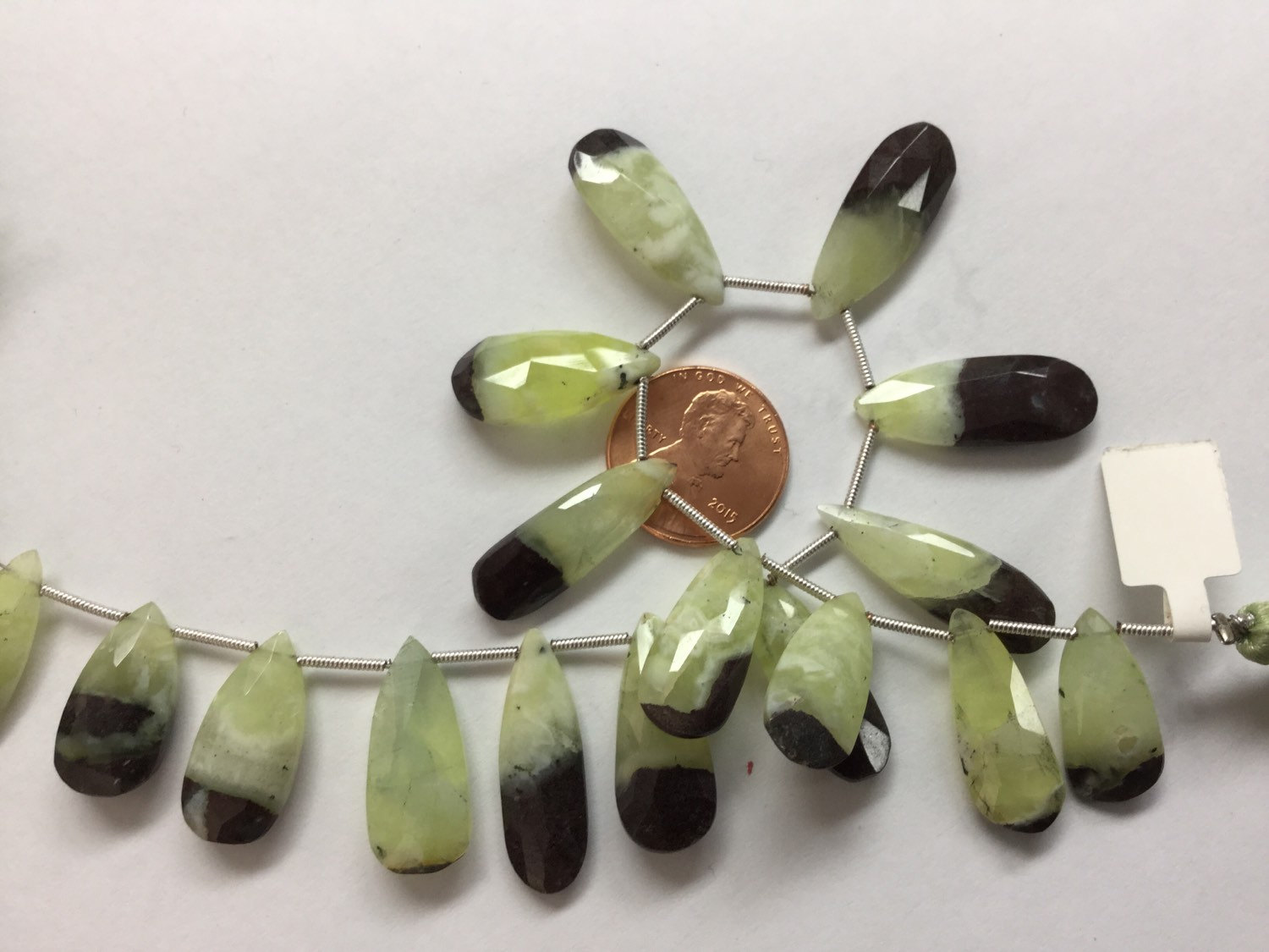 Natural Prehnite Pears Faceted