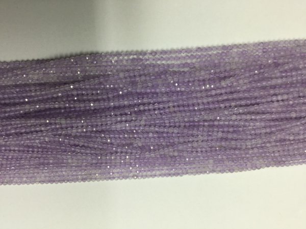 Natural Purple Quartz Rondelles Faceted