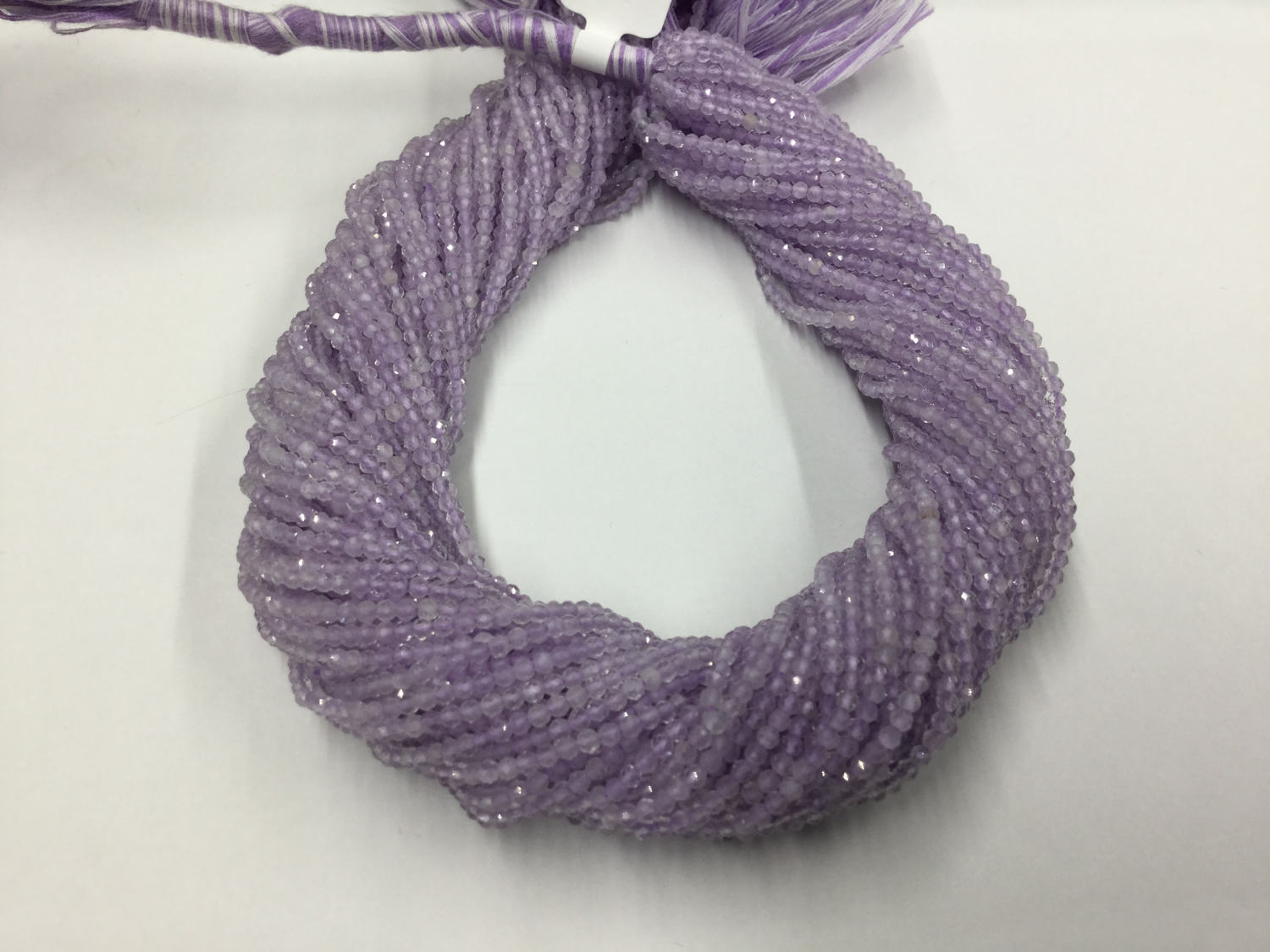 Natural Purple Quartz Rondelles Faceted