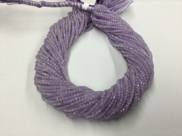 Natural Purple Quartz Rondelles Faceted